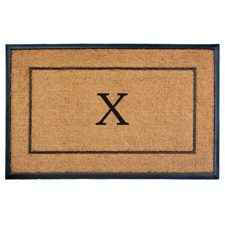 Monogram Door Mat, Black, Natural, 30 in W x 48 in L